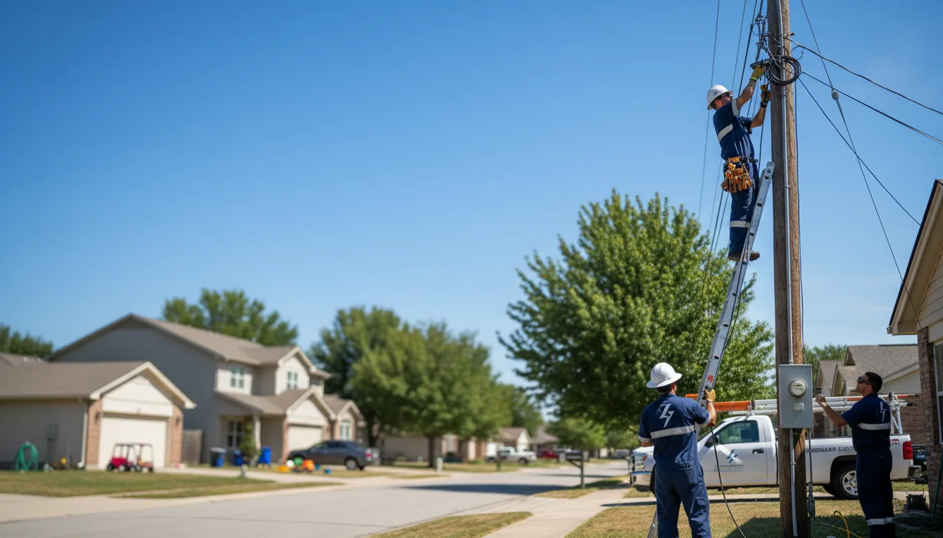 Residential electrician providing installation services in Wildrose, ND
